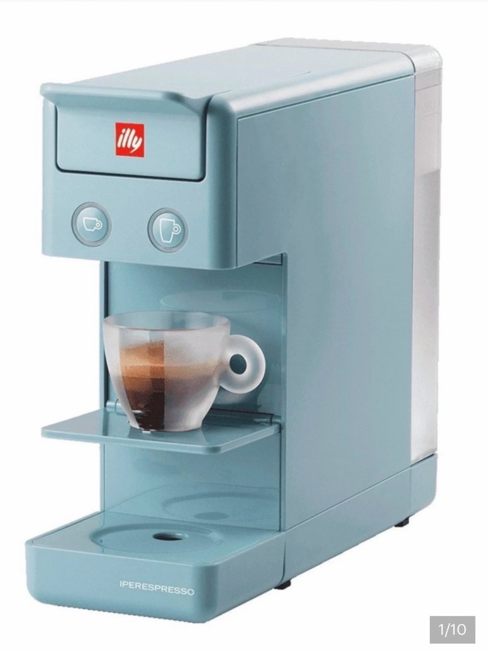 Illy Capsule Espresso Machine in Light Blue